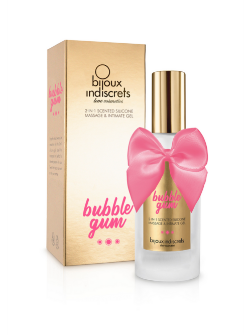 2 in 1 Silicone Massage Gel en Intimate Gel – Bubblegum – 3 fl oz / 100 ml
