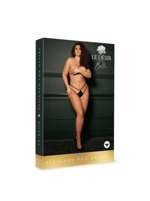 Ami – Tanga met Verstelbare Sliders en Gouden Details – Plus Size