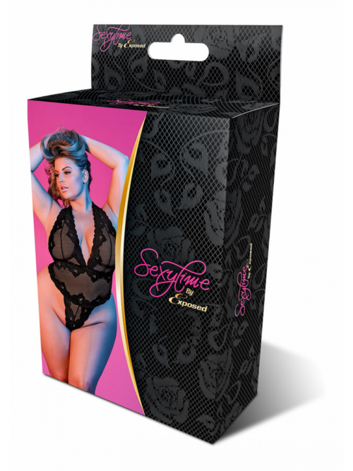 Deep Look Halter Teddy – 2X – Zwart