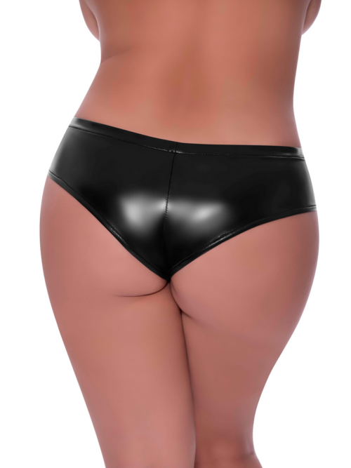 Low Rise Split Crotch Boy Short – 2X – Zwart