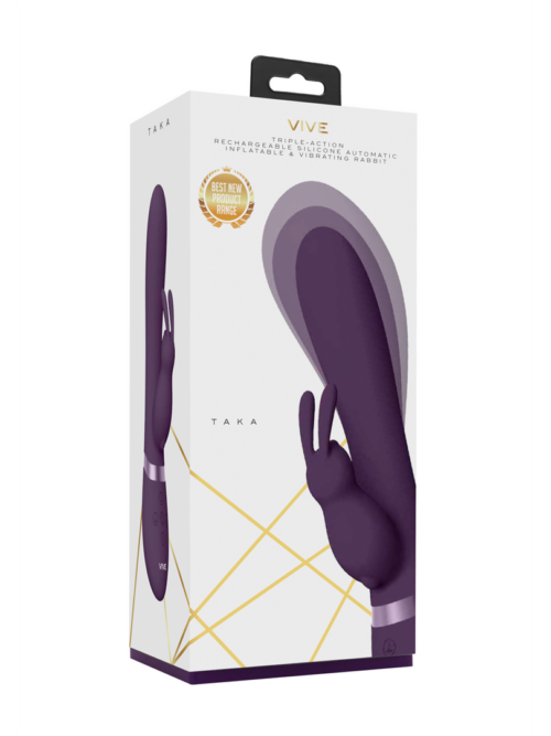 Taka – Opblaasbare en Trillende Konijn Vibrator – Paars