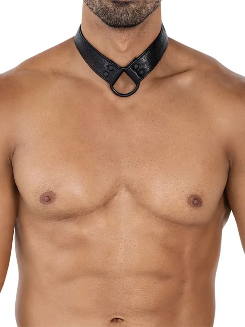BL4CK by C4M – C-Ring Halsband – Zwart