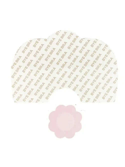 Bye Bra – Breast Lift & Zijden Tepelbedekkers D-F – Nude (3 paar)