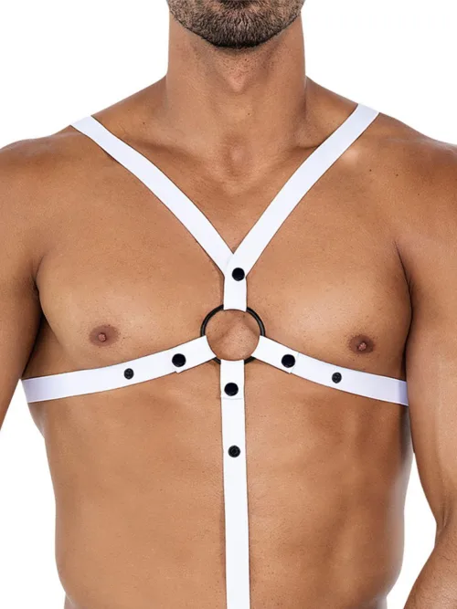 H4RNESS by C4M – C-Ring Gekruist Harnas – Wit