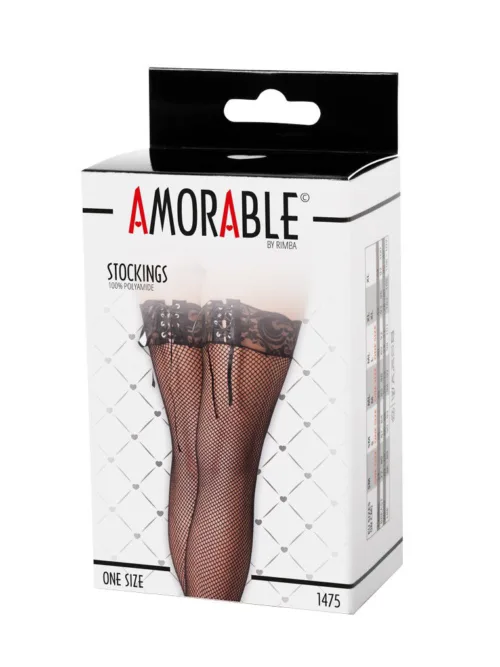 Amorable by Rimba – Netkousen – One Size – Zwart