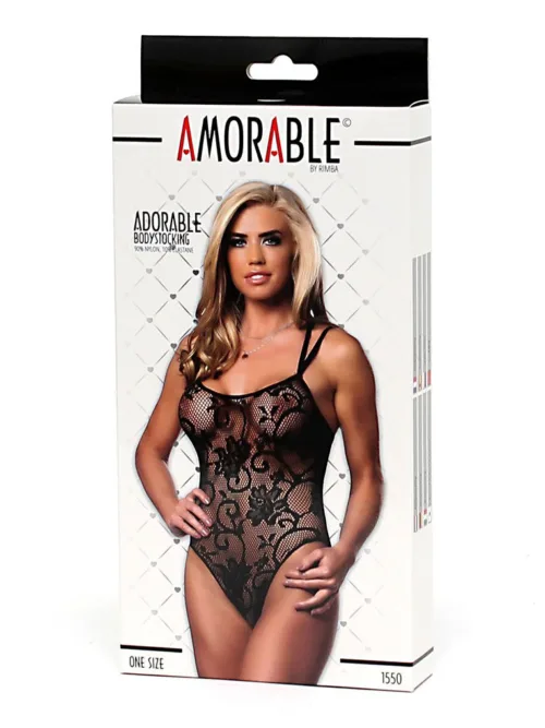 Amorable by Rimba – Bodystocking – One Size – Zwart
