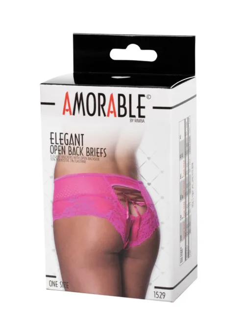 Amorable by Rimba – Slip met Open Achterkant – One Size – Roze