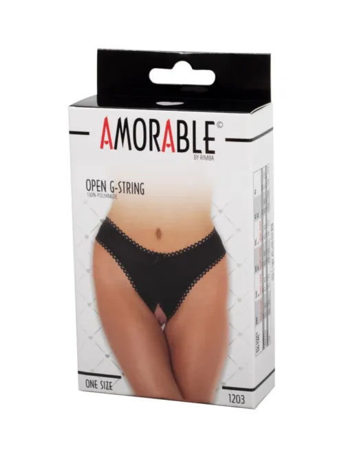 Amorable by Rimba – Open String – One Size – Zwart