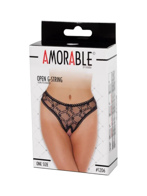Amorable by Rimba – Open String – One Size – Zwart