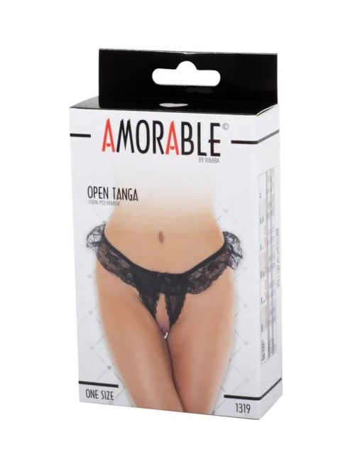 Amorable by Rimba – Open String – One Size – Zwart