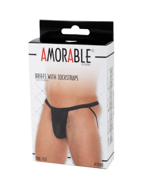 Amorable by Rimba – Doorzichtige jockstrap – One Size – Zwart