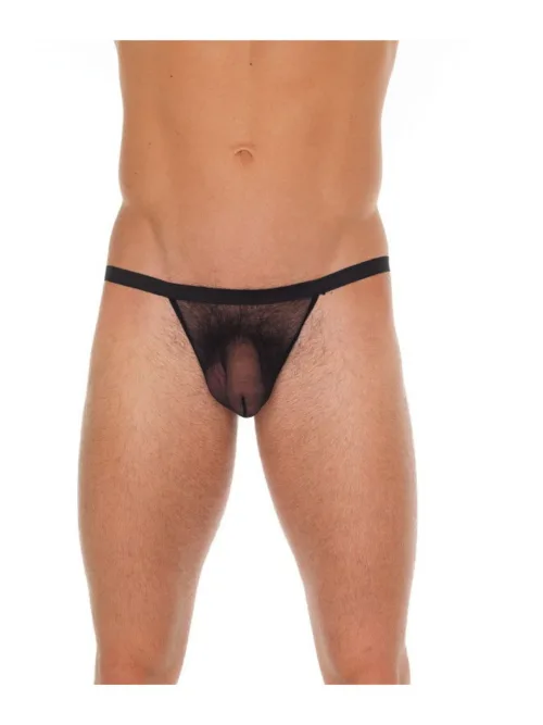 Amorable by Rimba – Doorzichtige string – One Size – Zwart