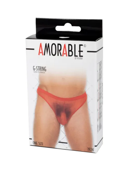 Amorable by Rimba – Doorzichtige string – One Size – Rood