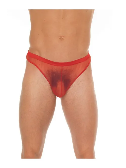Amorable by Rimba – Doorzichtige string – One Size – Rood