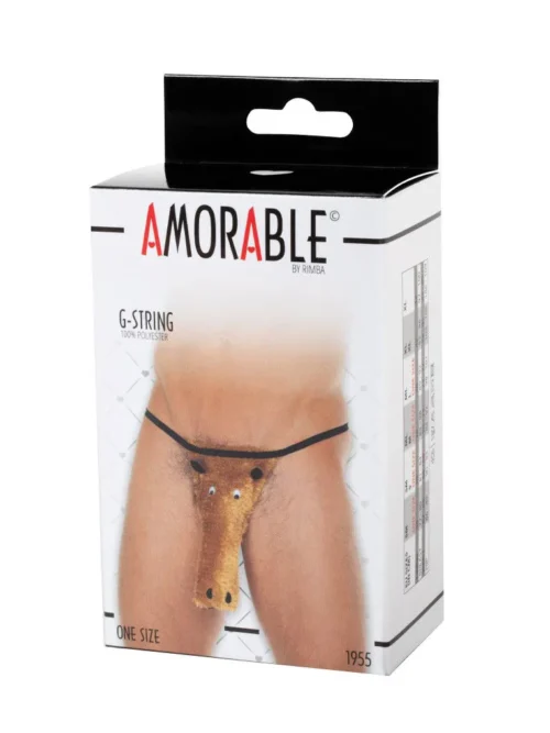 Amorable by Rimba – String met paardenhoofd – One Size – Bruin