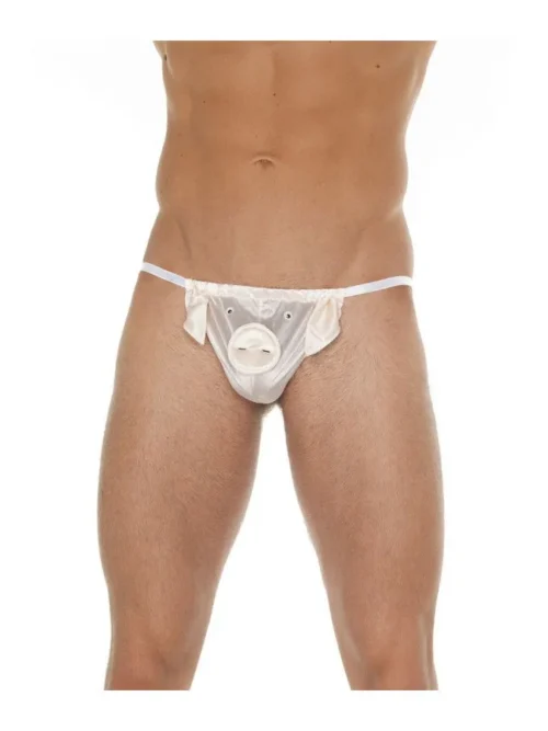 Amorable by Rimba – String met varkenskop – One Size – Wit