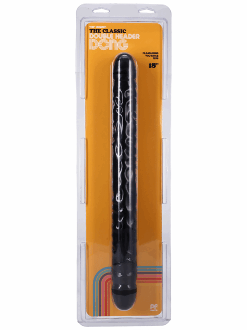 Geaderde Double Header – Dildo met Dubbele Einden – 18 / 45 cm