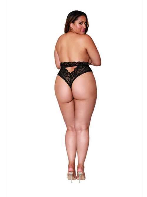 Hoge Taille Kanten Panty – 1X – Zwart