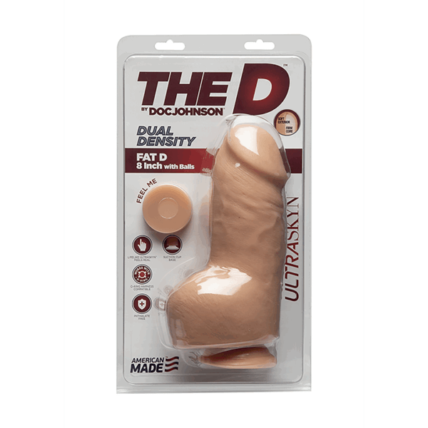Fat D - Realistic ULTRASKYN Dildo met Ballen - 8 / 20 cm - Afbeelding 2