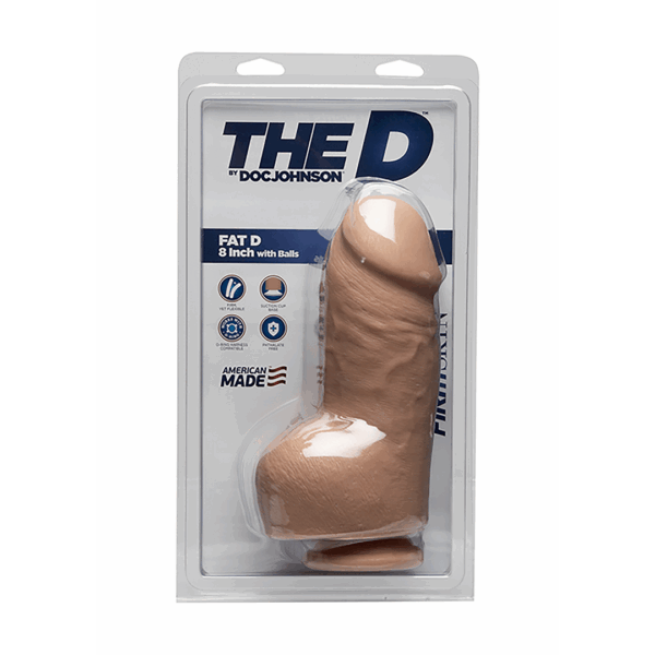 Fat D - Realistic FIRMSKYN Dildo met Ballen - 8 / 20 cm - Afbeelding 2