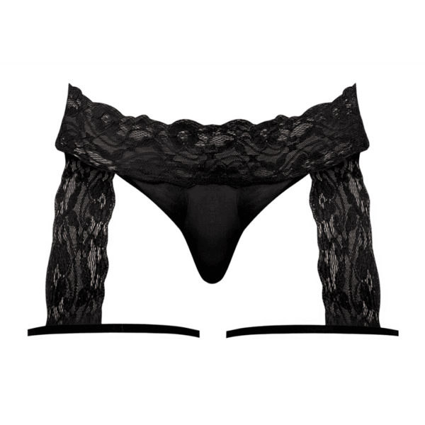 G-String Garter Short - L/XL - Zwart - Afbeelding 3