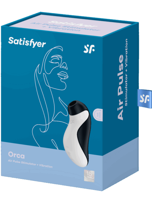 Orca – Air Pulse Stimulator en Vibrator – Zwart/Wit