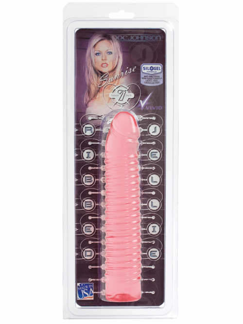 Zonsopgang – Ribbed Jelly Dildo -18 cm