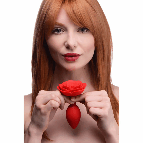 Booty Bloom - Silicone Rose Anale Plug - Rood - Afbeelding 6