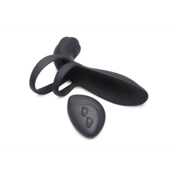 Siliconen Vibrerende Penis Sleeve met Afstandsbediening - Afbeelding 7
