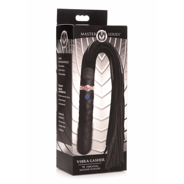 Vibra-Lasher - Vibrerende Silicone Dildo Flogger - Afbeelding 2