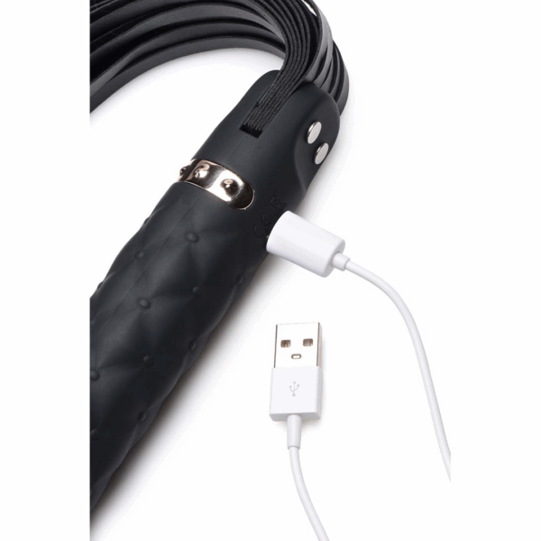 Vibra-Lasher - Vibrerende Silicone Dildo Flogger - Afbeelding 4