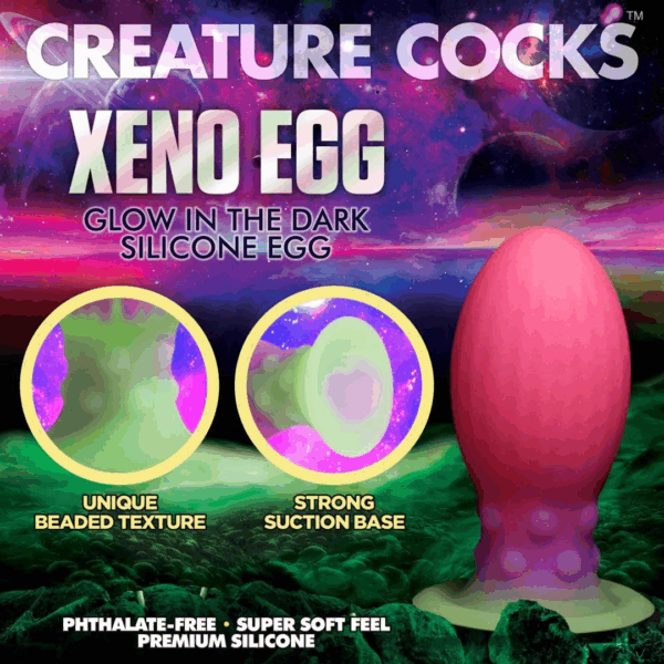 Xeno Egg - Glow in the Dark - Silicone Ei - Roze - Afbeelding 5
