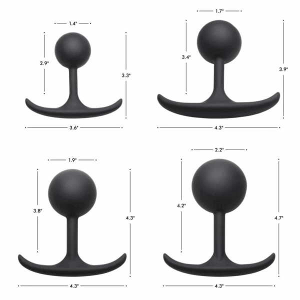 Comfort Plugs Silicone Weighted Round Plug 3.3 - Zwart - Afbeelding 3