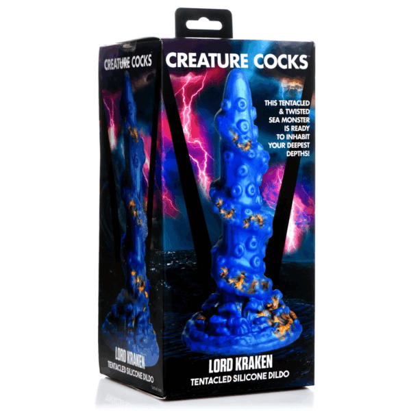 Kraken Silicone Dildo - Blauw - Afbeelding 2