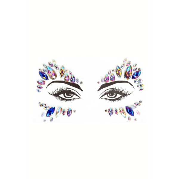 Haltertop met bandjes en verblindende oog sparkle bling sticker - Één maat - Afbeelding 7