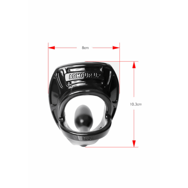 Armor Tug Lock - Cockring met Ball Strap en Butt Plug - Klein - Afbeelding 6