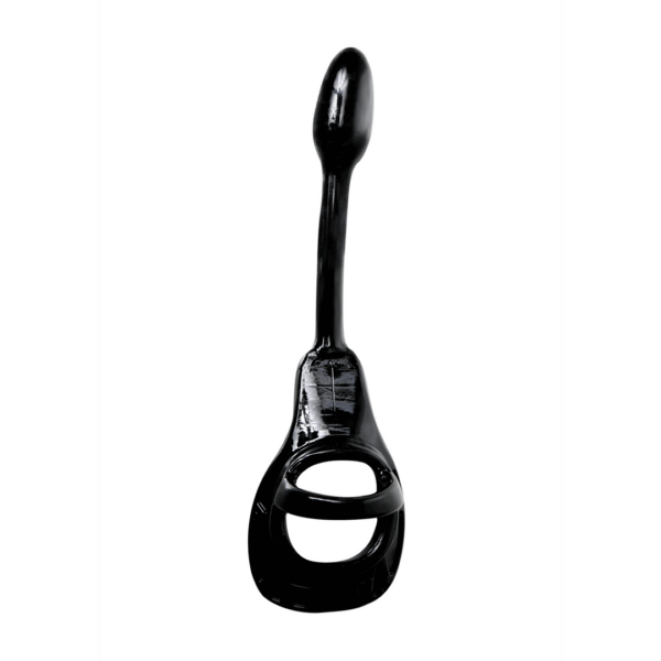 Armor Tug Lock - Cockring met Ball Strap en Butt Plug - Klein - Afbeelding 7