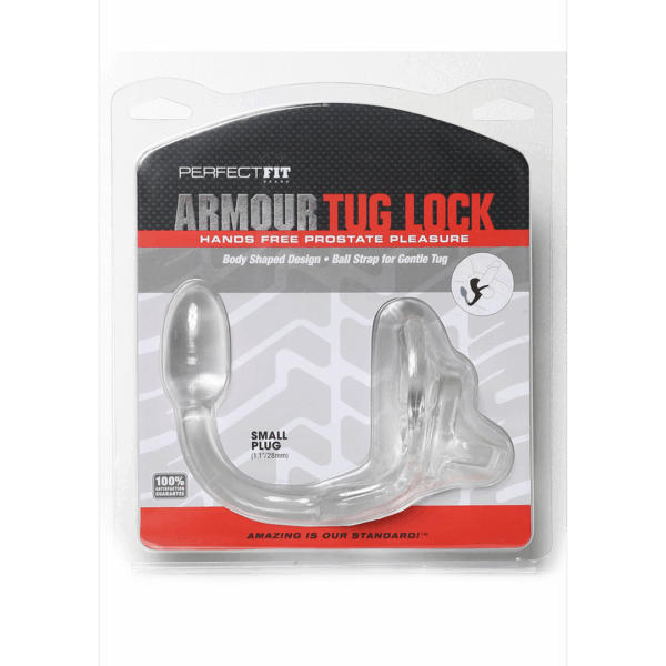 Armor Tug Lock - Cockring met Ball Strap en Butt Plug - Klein - Afbeelding 2