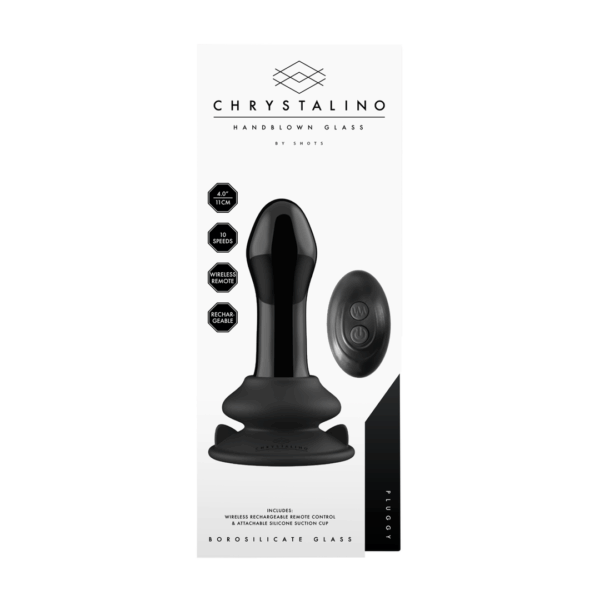 Pluggy - Glazen Vibrator met Zuignap - Afbeelding 3