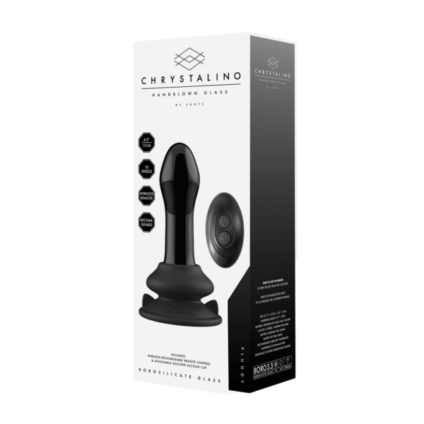 Pluggy - Glazen Vibrator met Zuignap - Afbeelding 4