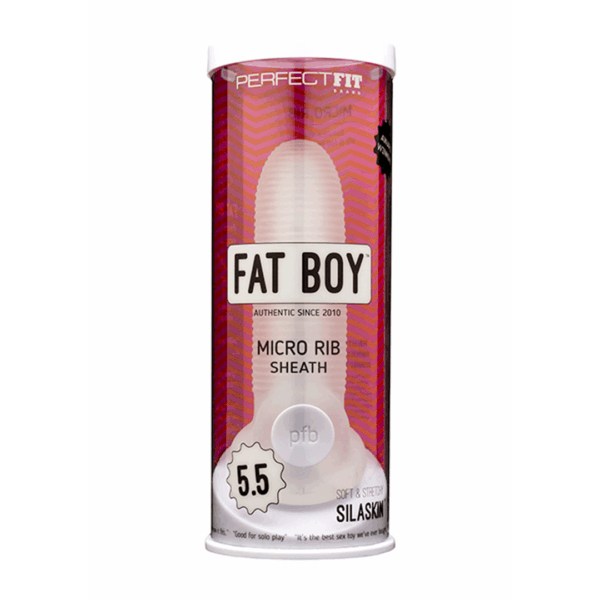 Fat Boy Micro Ribbed Sheath - Dildo - 6 / 14 cm - Afbeelding 2