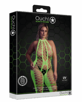 Bodystocking met Halterneck – Plus Size – Neon Groen